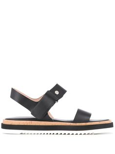 AGL contrast panel strappy sandals