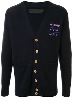 The Elder Statesman кардиган с вышивкой и V-образным вырезом