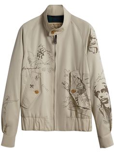 Burberry куртка Harrington с принтом