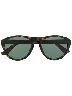 Gucci Eyewear солнцезащитные очки в круглой оправе черепаховой расцветки