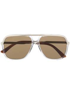 Gucci Eyewear солнцезащитные очки с отделкой Web