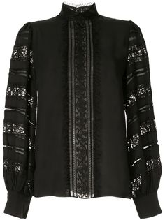 Andrew Gn блузка с кружевной вставкой