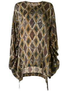 Uma Wang блузка оверсайз с геометричным принтом
