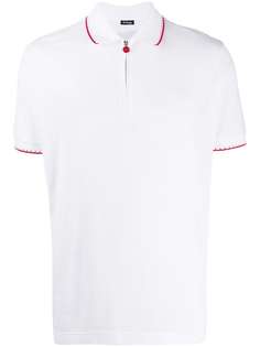 Kiton рубашка-поло на молнии с логотипом