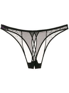 Maison Close кружевные трусы-стринги с вырезами