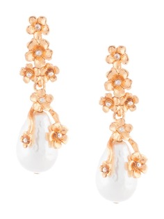 Oscar de la Renta серьги-подвески с жемчугом