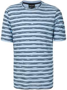 Giorgio Armani полосатая рубашка с короткими рукавами