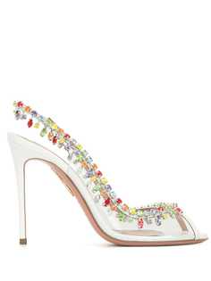 Aquazzura туфли-лодочки Temptation Crystal 105