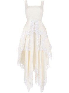 Alexander McQueen платье с кружевом и драпировкой