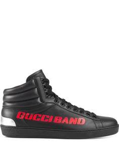 Gucci высокие кеды Ace с логотипом Gucci Band