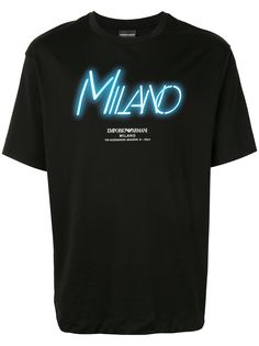 Emporio Armani футболка с принтом Milano