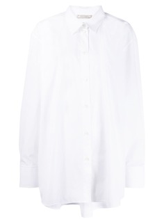 Nina Ricci рубашка оверсайз с вышитым логотипом