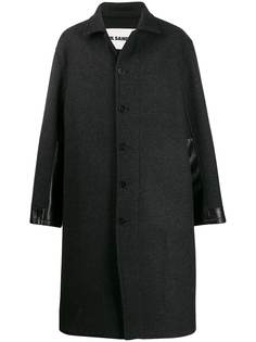 Jil Sander пальто с контрастными вставками