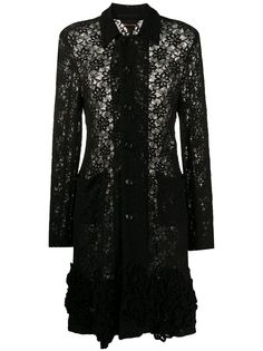 Comme Des Garçons Pre-Owned кружевное пальто средней длины