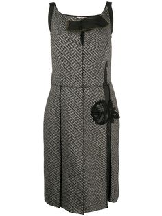 Prada Pre-Owned платье миди с вышивкой
