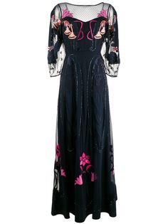 Temperley London платье из тюля с вышивкой
