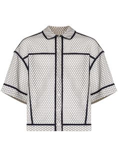 Eckhaus Latta рубашка с контрастной окантовкой
