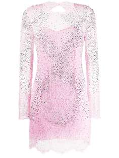 Ermanno Scervino кружевное платье мини с заклепками