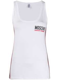 Moschino топ с логотипом