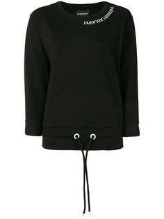 Emporio Armani толстовка с вышитым логотипом