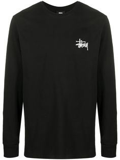 Stussy футболка с длинными рукавами и логотипом