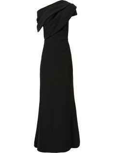 Badgley Mischka платье макси асимметричного кроя