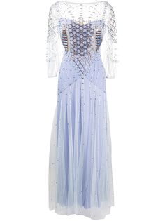 Temperley London платье Promise с геометричной вышивкой бисером