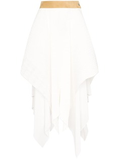 Loewe плиссированная юбка миди асимметричного кроя
