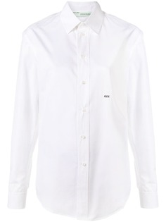 Off-White рубашка с вышитым логотипом