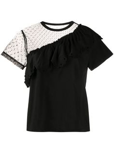 RedValentino полупрозрачная футболка в горох