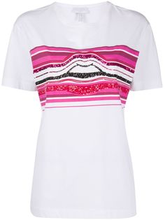 Escada Sport футболка в полоску с пайетками
