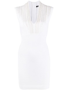 Balmain облегающее платье с кружевной отделкой