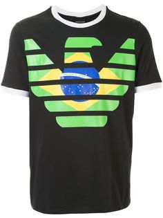 Emporio Armani футболка Brazil с логотипом