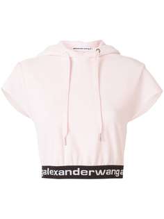 T By Alexander Wang укороченное худи с логотипом