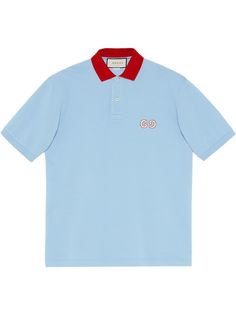 Gucci рубашка-поло с вышитым логотипом GG