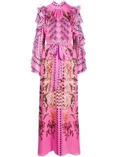 Temperley London платье Harmony с воротником-стойкой и оборками