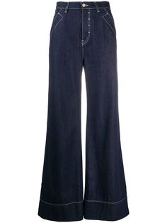 Temperley London широкие джинсы Fontana с контрастной строчкой