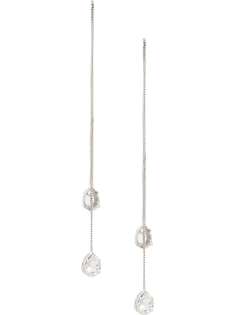 Mm6 Maison Margiela серьги-подвески с кристаллами