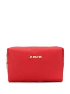 Love Moschino клатч с металлическим логотипом