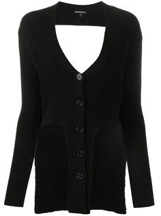 Ann Demeulemeester кардиган асимметричного кроя в рубчик