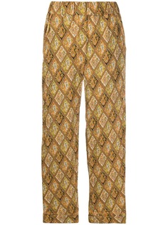 Nanushka укороченные брюки с принтом пейсли
