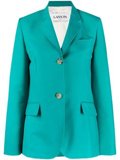 LANVIN однобортный блейзер с объемными рукавами