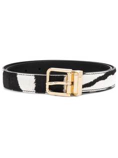 Dolce & Gabbana ремень с зебровым узором и пряжкой