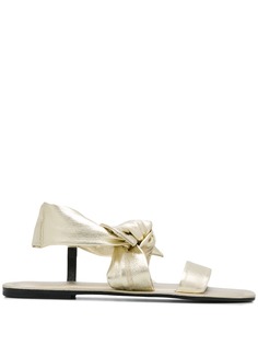 Pollini bow detail flat sandals