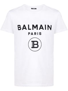 Balmain футболка с фактурным логотипом