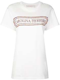 Carolina Herrera футболка с вышитым архивным логотипом