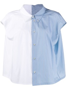 Mm6 Maison Margiela contrast panel striped shirt
