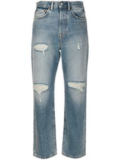 Acne Studios укороченные джинсы Mece прямого кроя