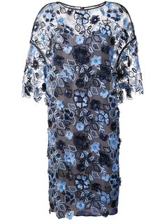 Antonio Marras платье шифт с цветочной вышивкой