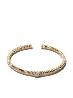 David Yurman браслет-кафф X Cable Spira с бриллиантами